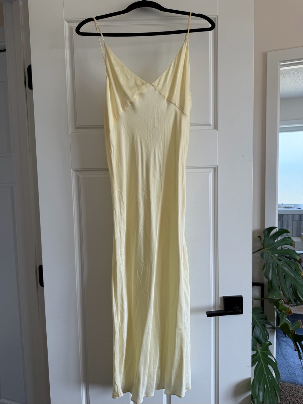 Rumored Pale Yellow Slip Maxi Dress